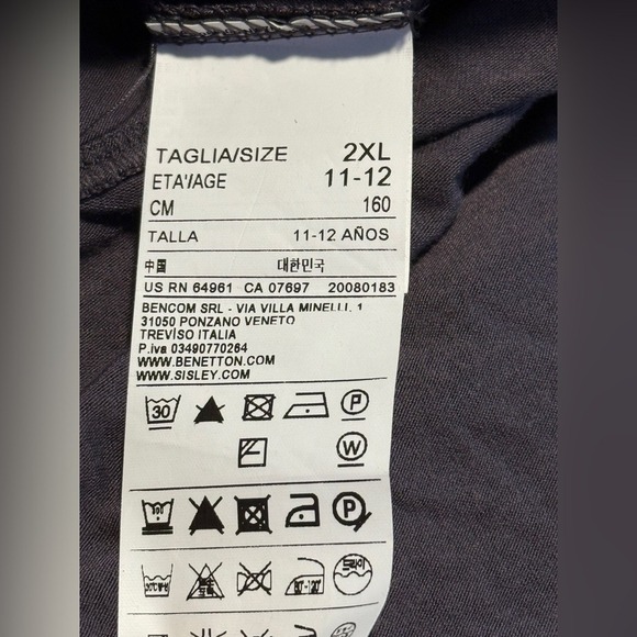 UNITED COLORS OF BENETTON Girls Sz 2XL (11-12) Tiered‎ Ruffle Dress Purple NWT - Picture 11 of 11